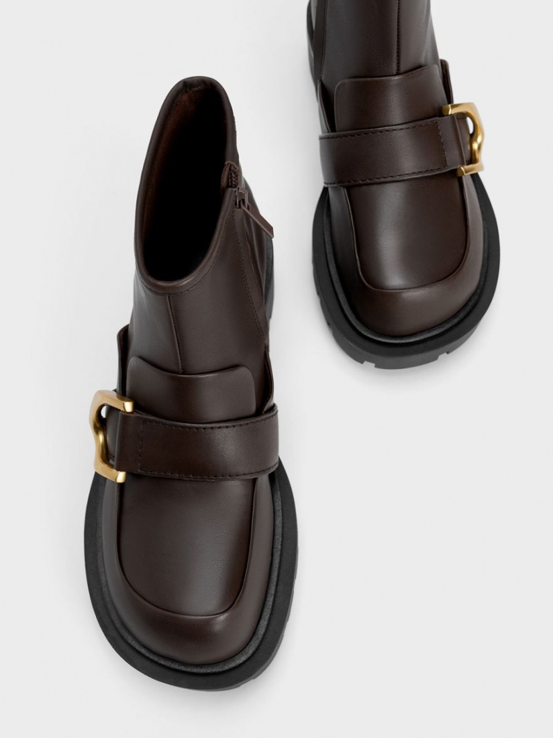 Botine Charles & Keith Gabine Loafer Maro Inchis | 175WCEDKF