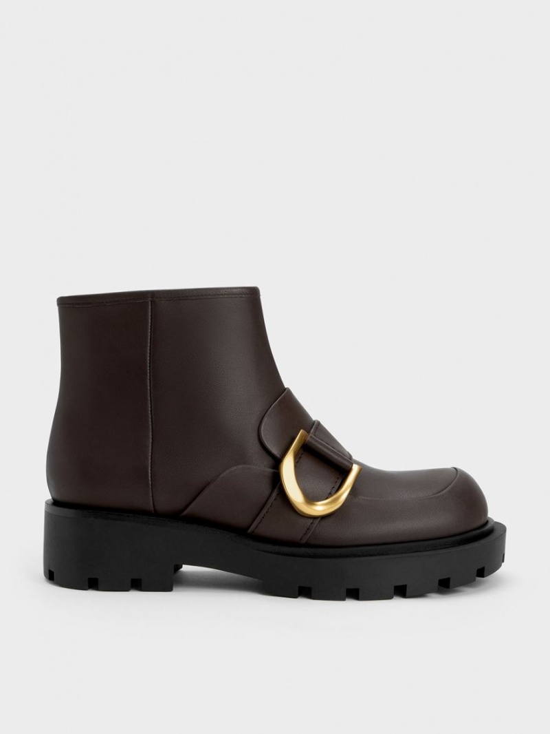Botine Charles & Keith Gabine Loafer Maro Inchis | 175WCEDKF