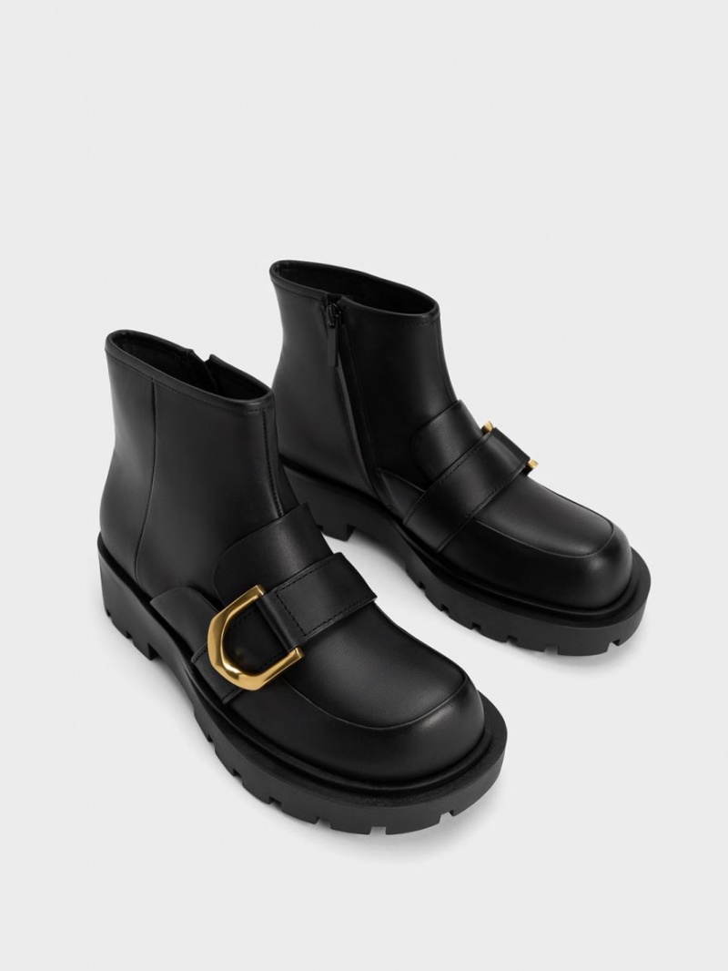 Botine Charles & Keith Gabine Loafer Negrii | 238FRXACJ
