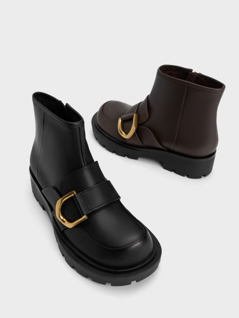 Botine Charles & Keith Gabine Loafer Negrii | 238FRXACJ