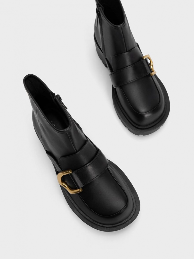 Botine Charles & Keith Gabine Loafer Negrii | 238FRXACJ