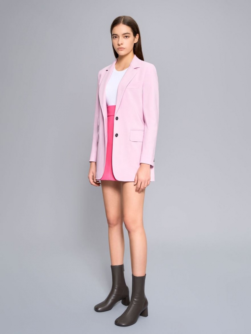Botine Charles & Keith Round-Bombeu Zip-Up Maro Inchis | 263ZWTRMH