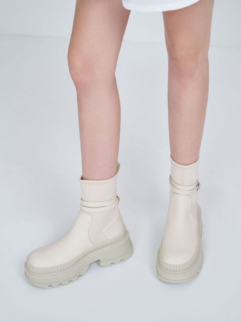 Botine Charles & Keith Slip-On Platforma Albi | 105ICGBZM