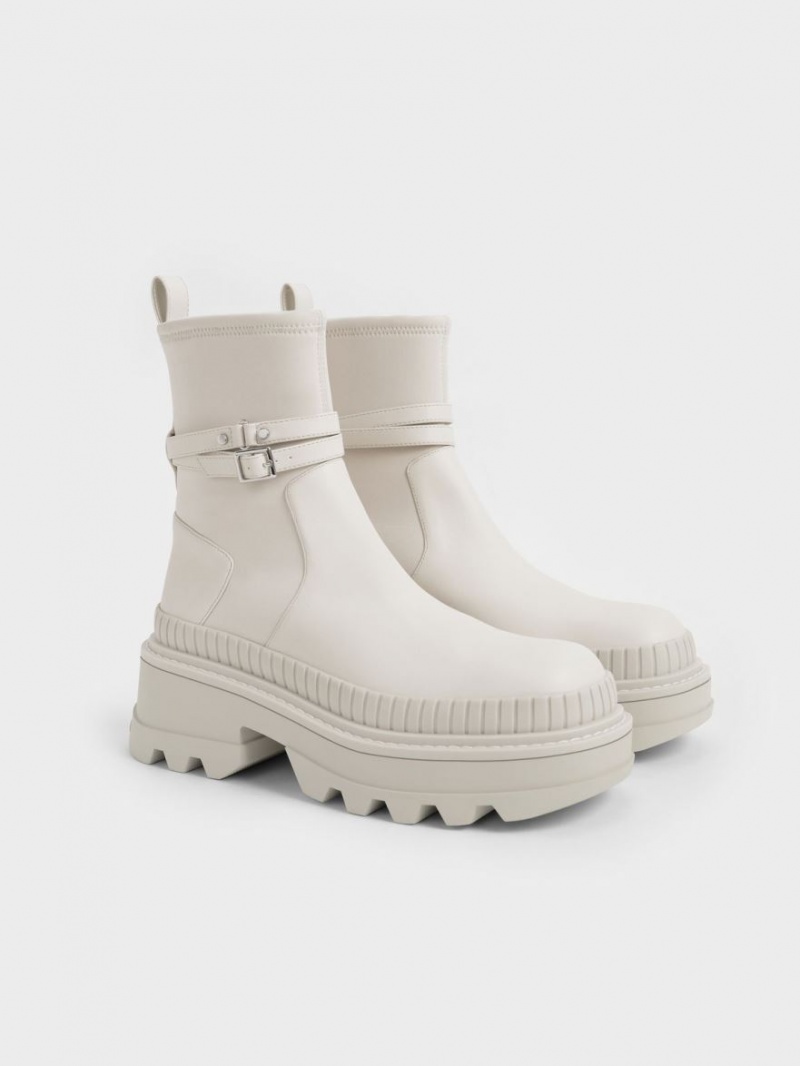 Botine Charles & Keith Slip-On Platforma Albi | 105ICGBZM