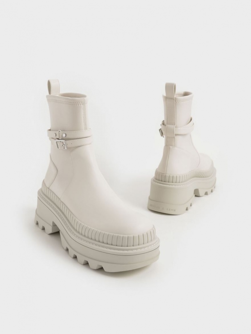 Botine Charles & Keith Slip-On Platforma Albi | 105ICGBZM