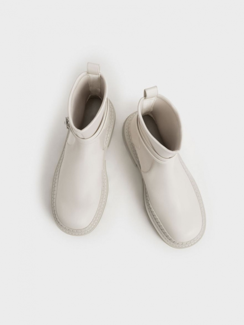 Botine Charles & Keith Slip-On Platforma Albi | 105ICGBZM