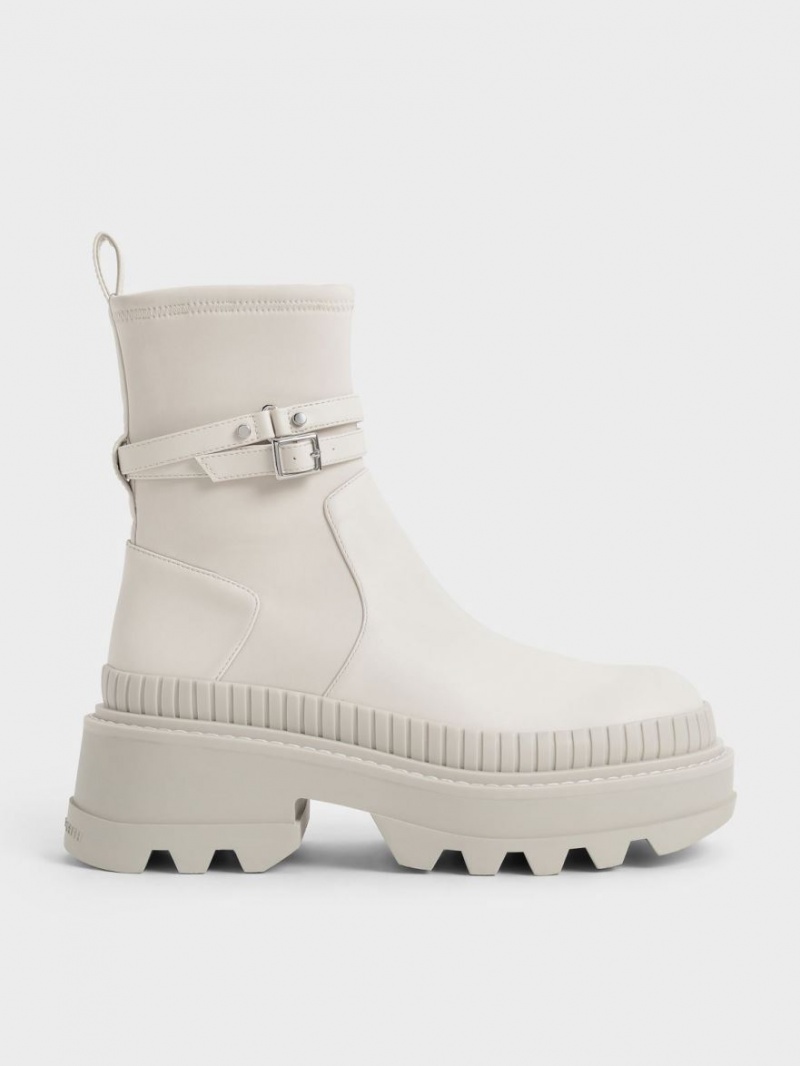 Botine Charles & Keith Slip-On Platforma Albi | 105ICGBZM