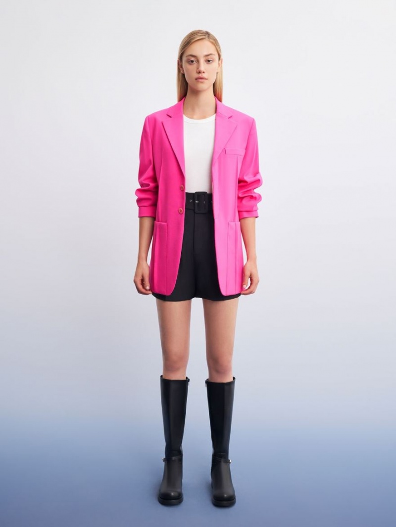 Cizme Pana La Genunchi Charles & Keith Belted Negrii | 796TRFEMX