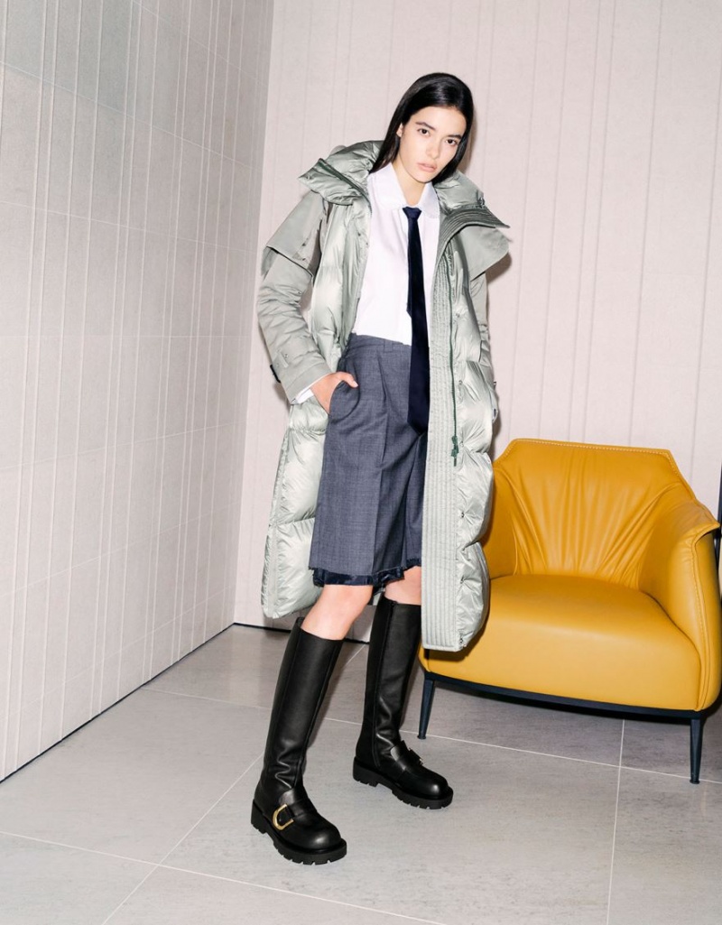 Cizme Pana La Genunchi Charles & Keith Gabine Loafer Negrii | 021NRUVGH