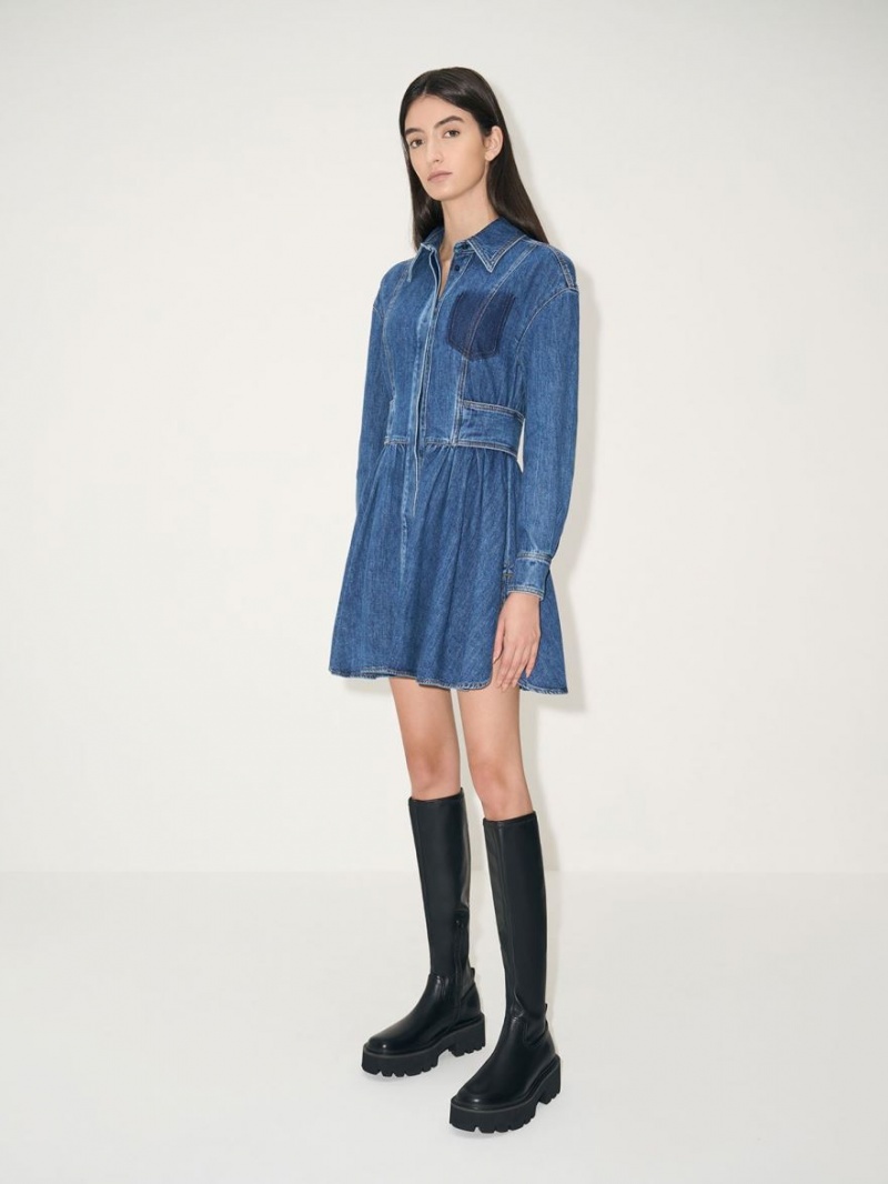 Cizme Pana La Genunchi Charles & Keith Grosolan Platforma Negrii | 967GZUMYK