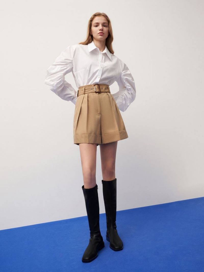 Cizme Pana La Genunchi Charles & Keith Plati Negrii | 169TWNIBU