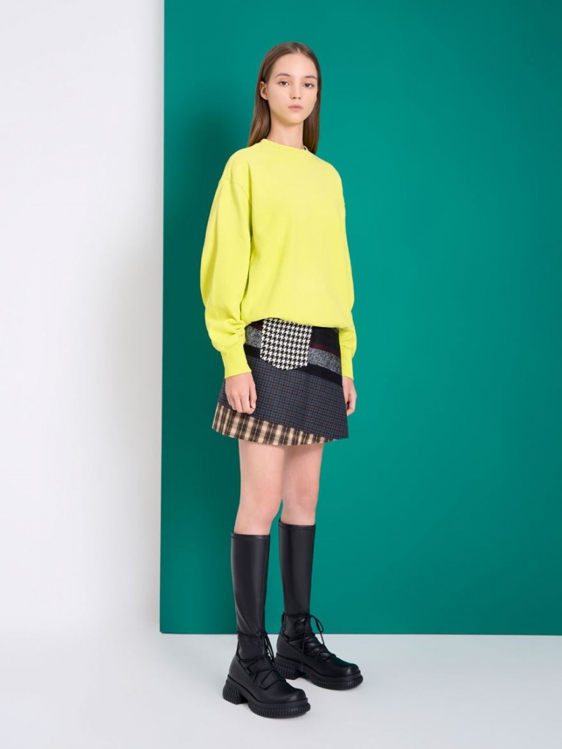 Cizme Pana La Genunchi Charles & Keith Tie-Around Negrii | 539KNJQLW