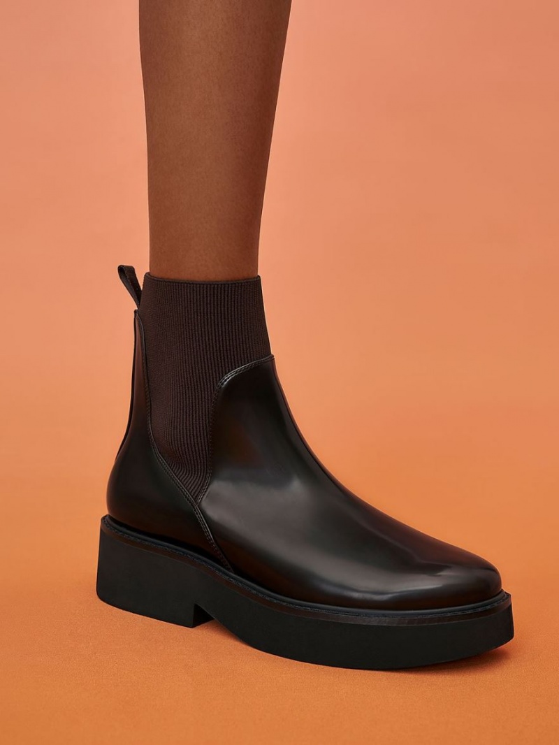 Cizme Tip Soseta Charles & Keith Ankle Visinii | 683XDKPJB