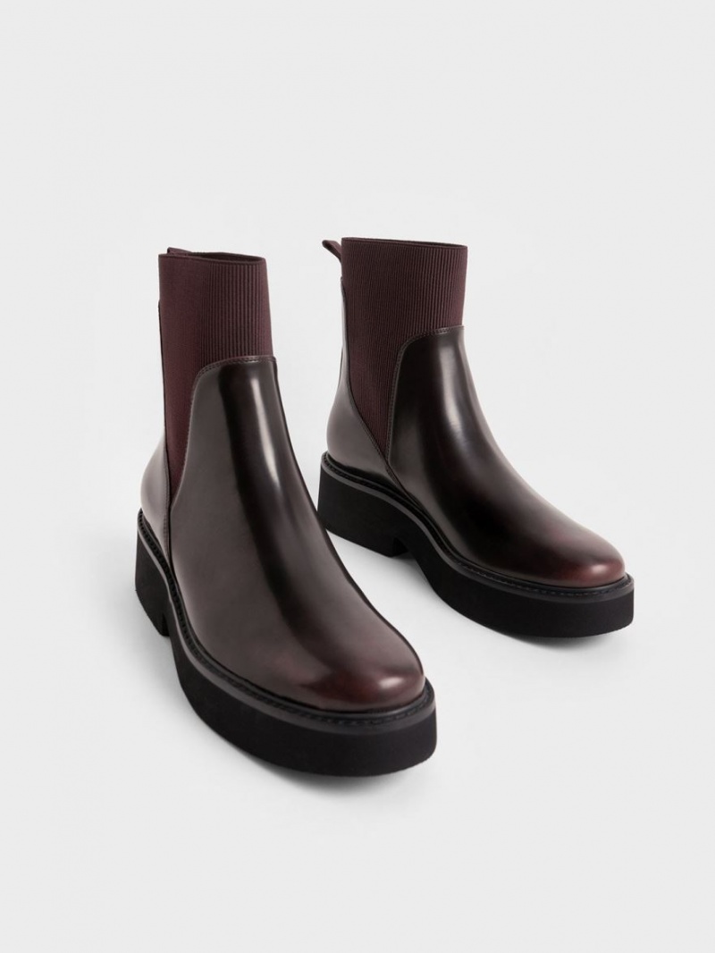 Cizme Tip Soseta Charles & Keith Ankle Visinii | 683XDKPJB