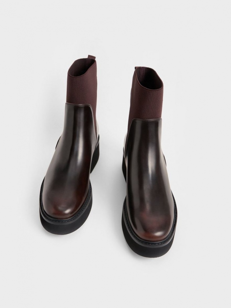Cizme Tip Soseta Charles & Keith Ankle Visinii | 683XDKPJB