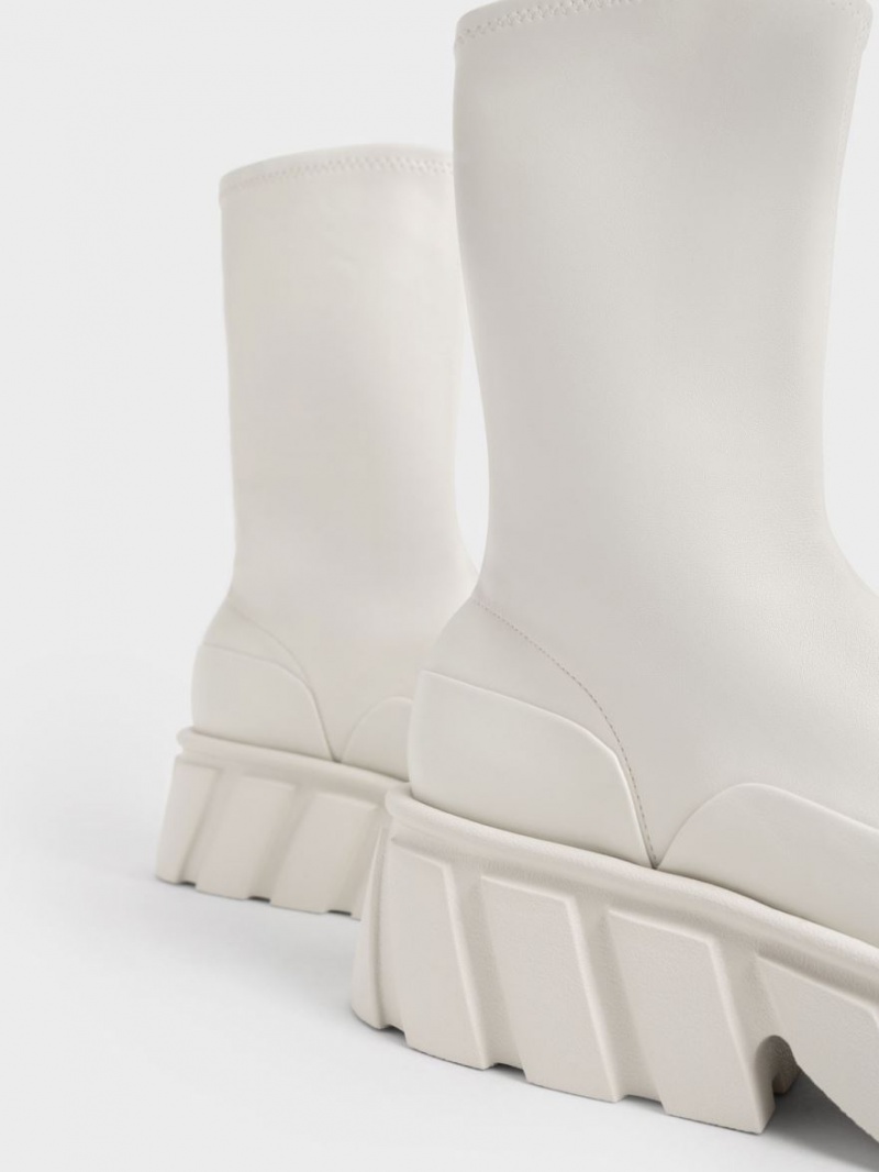 Cizme cu Platforma Charles & Keith Aberdeen Albi | 782ZSFNVW