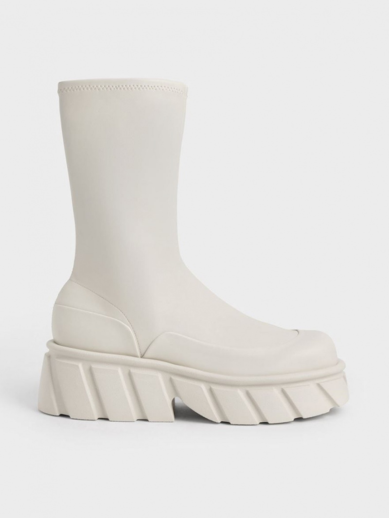 Cizme cu Platforma Charles & Keith Aberdeen Albi | 782ZSFNVW