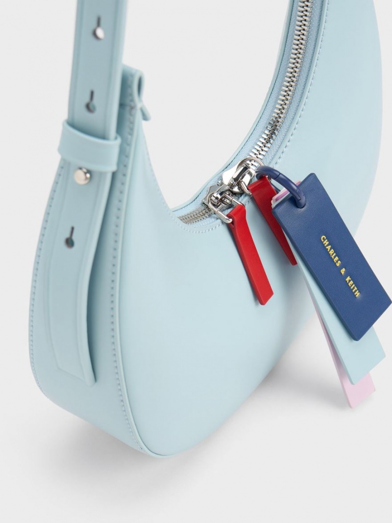 Geantă Hobo Charles & Keith Cockade Crescent Albastri | 240OFBDLE