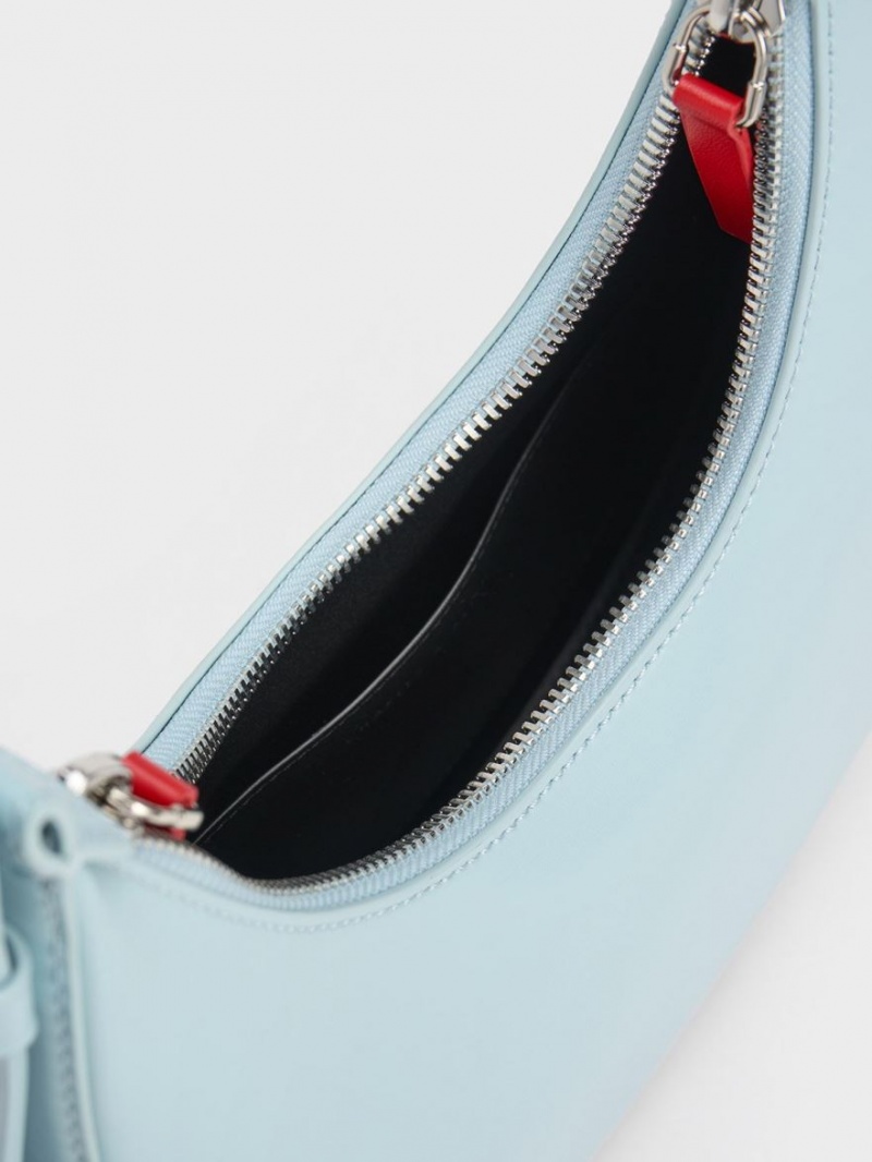 Geantă Hobo Charles & Keith Cockade Crescent Albastri | 240OFBDLE