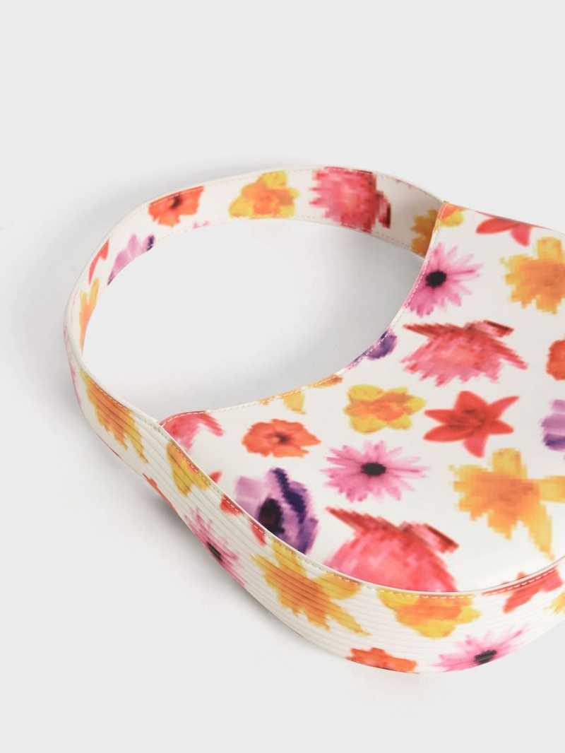 Geantă Hobo Charles & Keith Coda Floral-Print Top Handle Colorati | 538EYGJBP