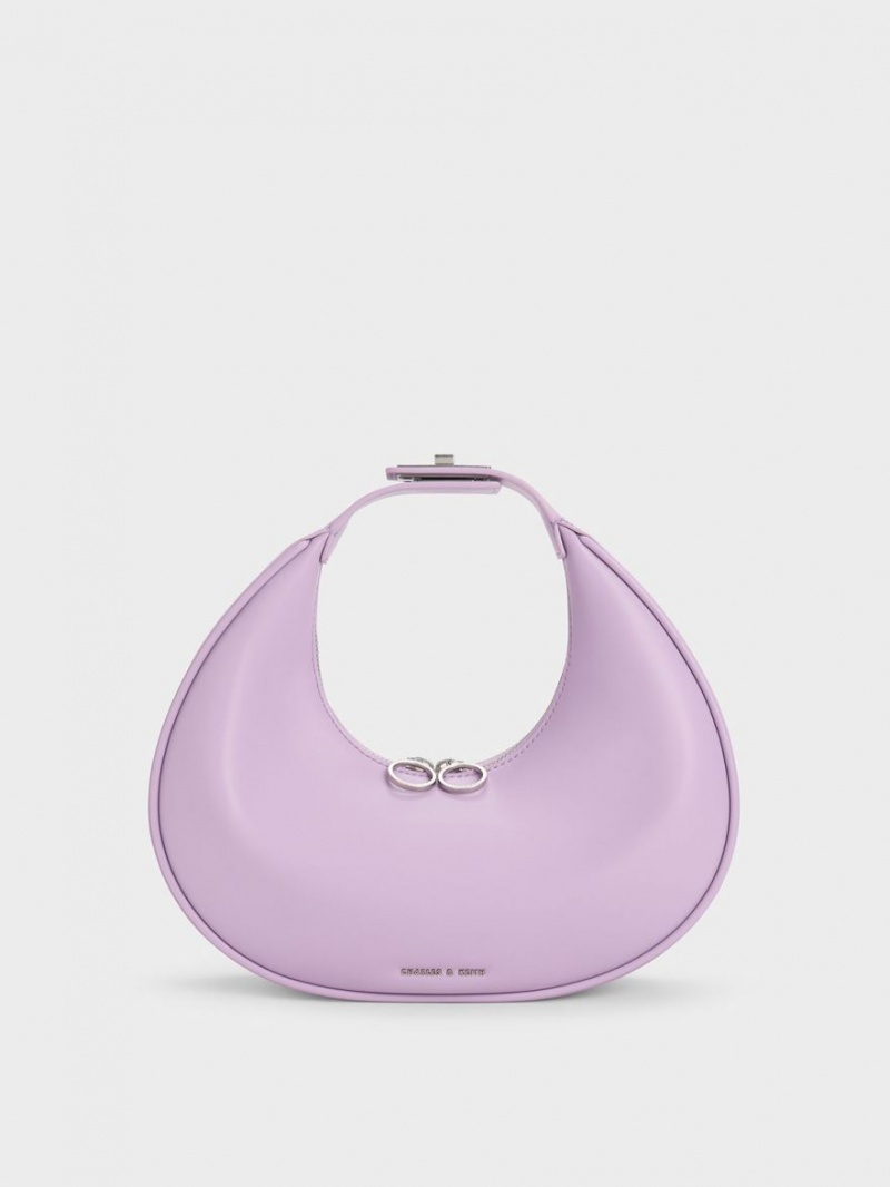 Geantă Hobo Charles & Keith Crescent Violet | 496UEQDTF