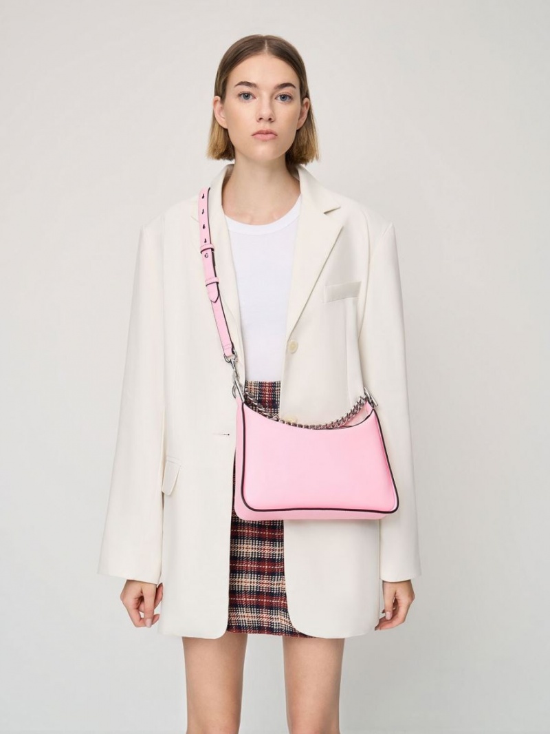 Geantă Hobo Charles & Keith Minta Chain-Link Roz | 317KMPNJA