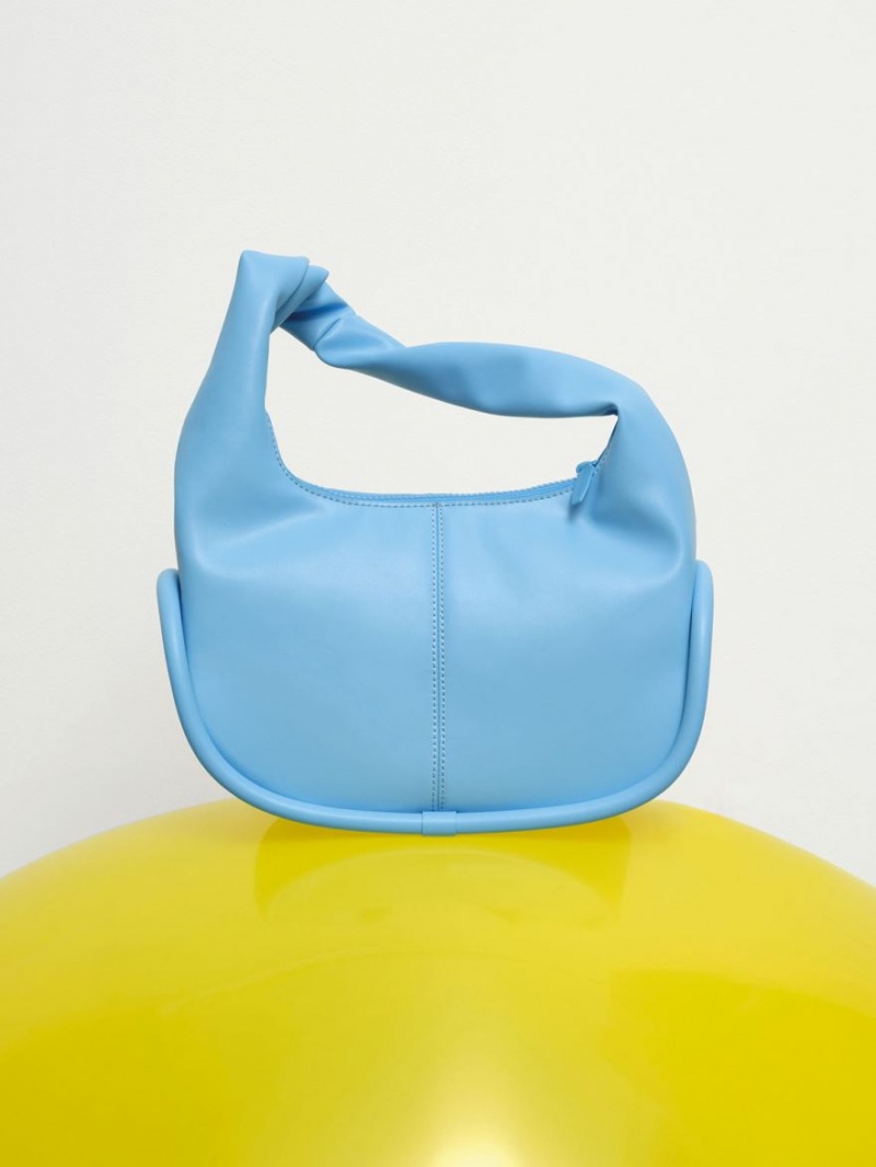 Geantă Hobo Charles & Keith Tubular Slouchy Albastri | 563JXANDL