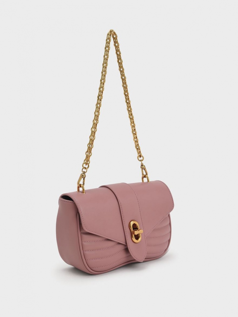 Geanta Crossbody Charles & Keith Aubrielle Panelled Violet | 138VTCJUE