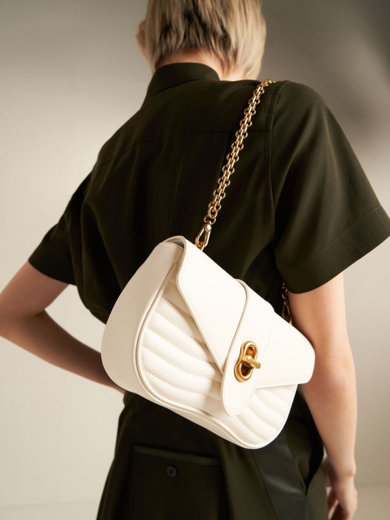 Geanta Crossbody Charles & Keith Aubrielle Panelled Albi | 784KLCQYE