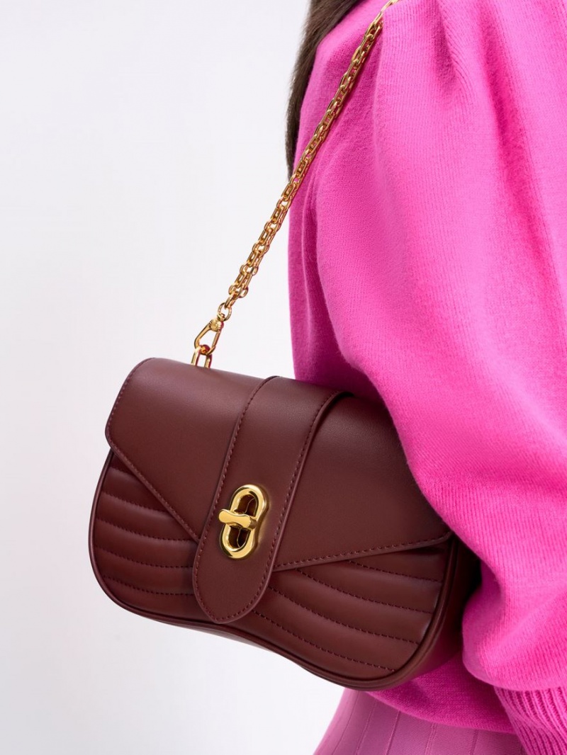 Geanta Crossbody Charles & Keith Aubrielle Panelled Visinii | 675XQTRGU