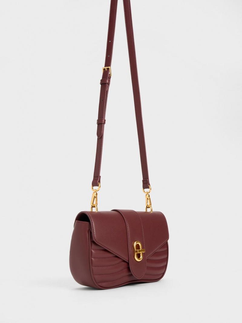 Geanta Crossbody Charles & Keith Aubrielle Panelled Visinii | 675XQTRGU