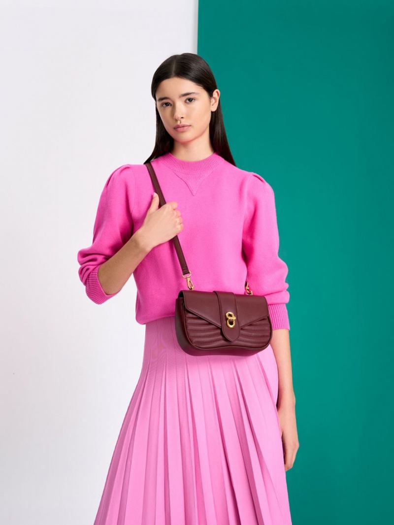 Geanta Crossbody Charles & Keith Aubrielle Panelled Visinii | 675XQTRGU