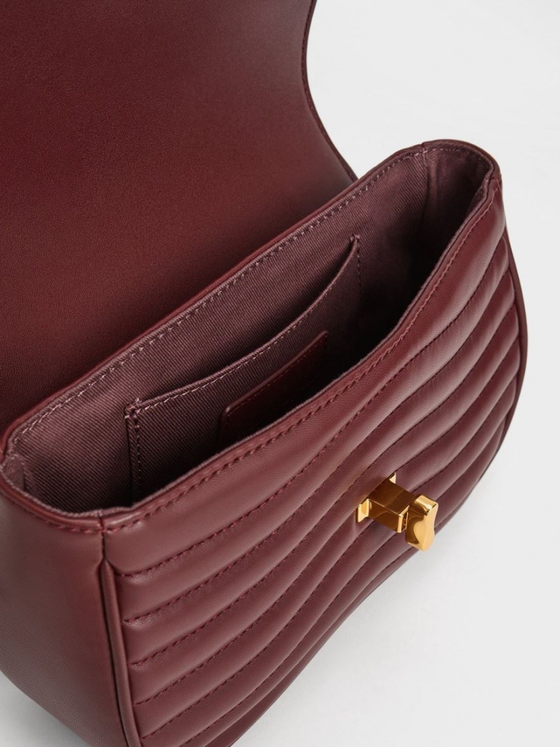 Geanta Crossbody Charles & Keith Aubrielle Panelled Visinii | 675XQTRGU