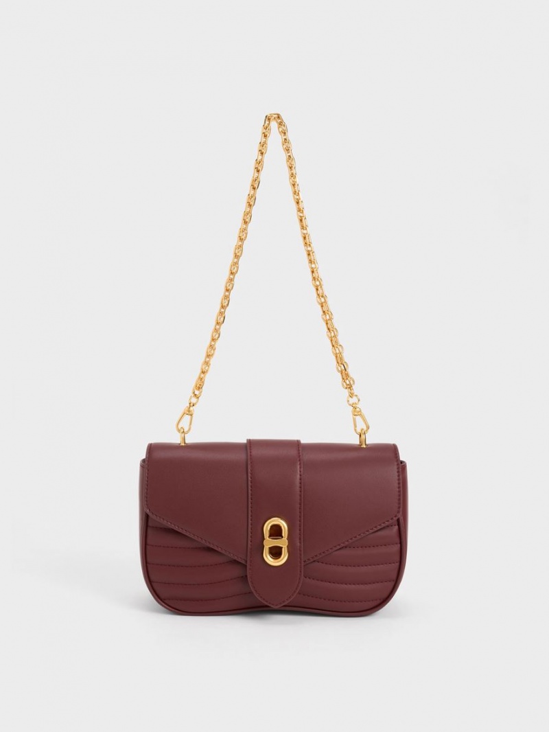 Geanta Crossbody Charles & Keith Aubrielle Panelled Visinii | 675XQTRGU