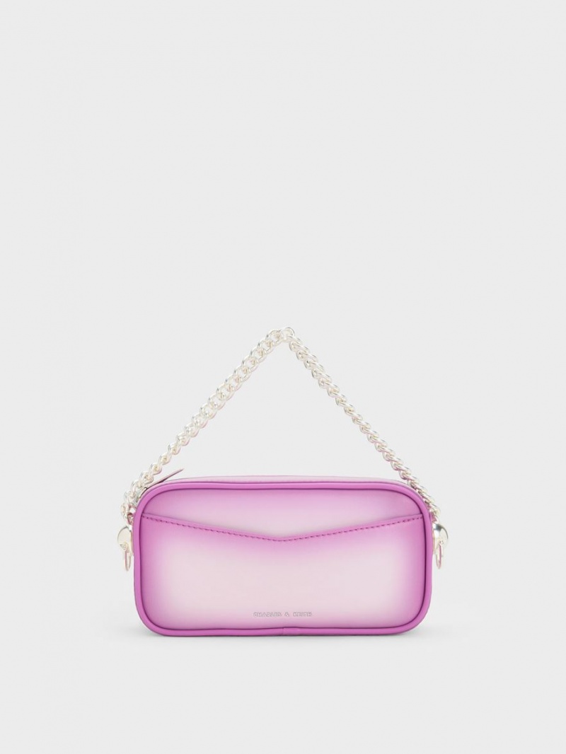Geanta Crossbody Charles & Keith Cayce Ombre Boxy Violet | 710CJTNZK