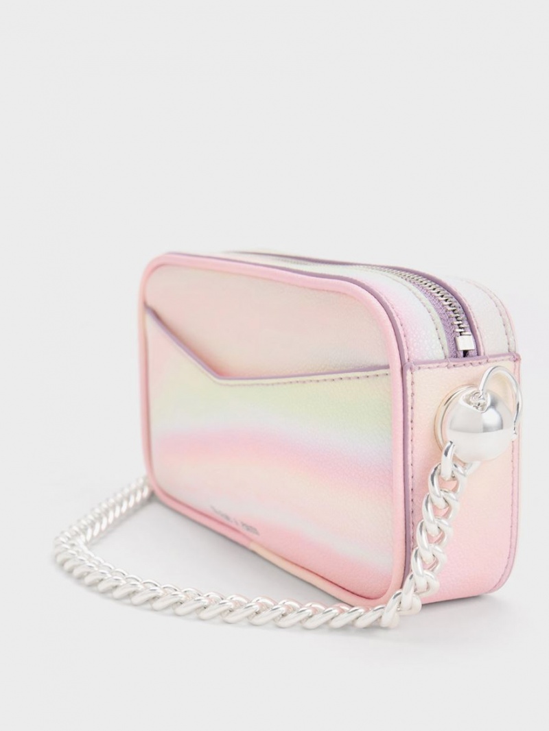 Geanta Crossbody Charles & Keith Cayce Swirl-Print Boxy Roz | 459WEIHKC