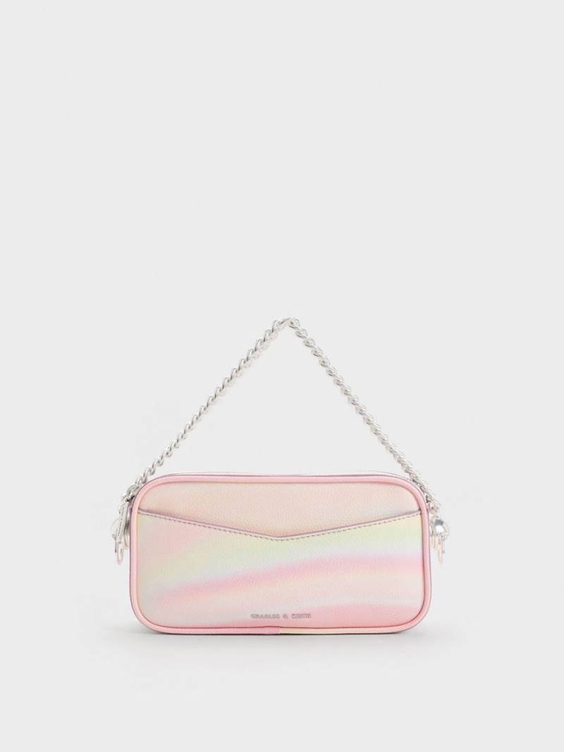 Geanta Crossbody Charles & Keith Cayce Swirl-Print Boxy Roz | 459WEIHKC