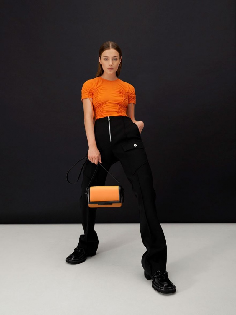 Geanta Crossbody Charles & Keith Cesia Portocalii | 013QGCNDL