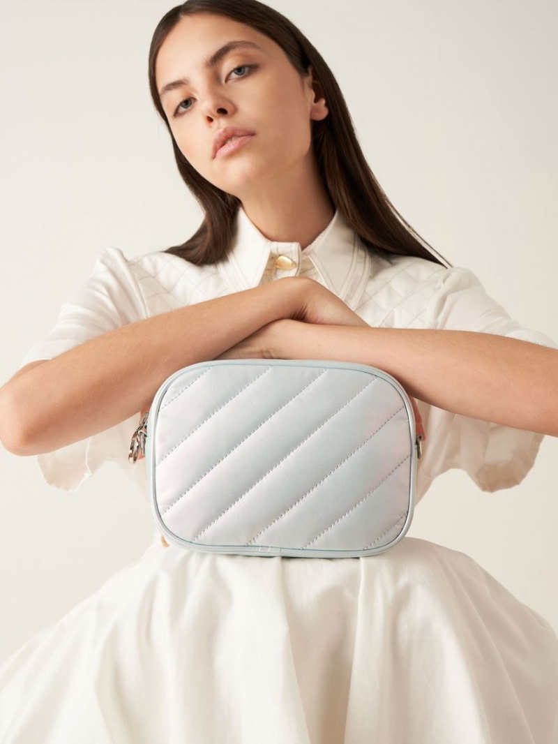 Geanta Crossbody Charles & Keith Chailly Panelled & Pouch Paon | 739GCOSMK