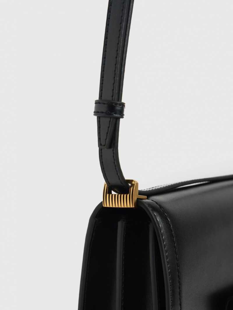 Geanta Crossbody Charles & Keith Charlot Negrii | 985WSJGIT