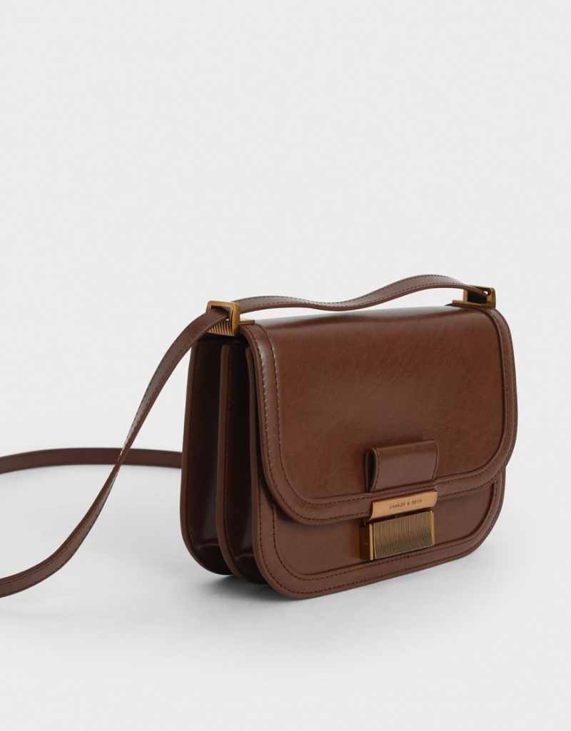 Geanta Crossbody Charles & Keith Charlot Maro Inchis | 203YUIXVW