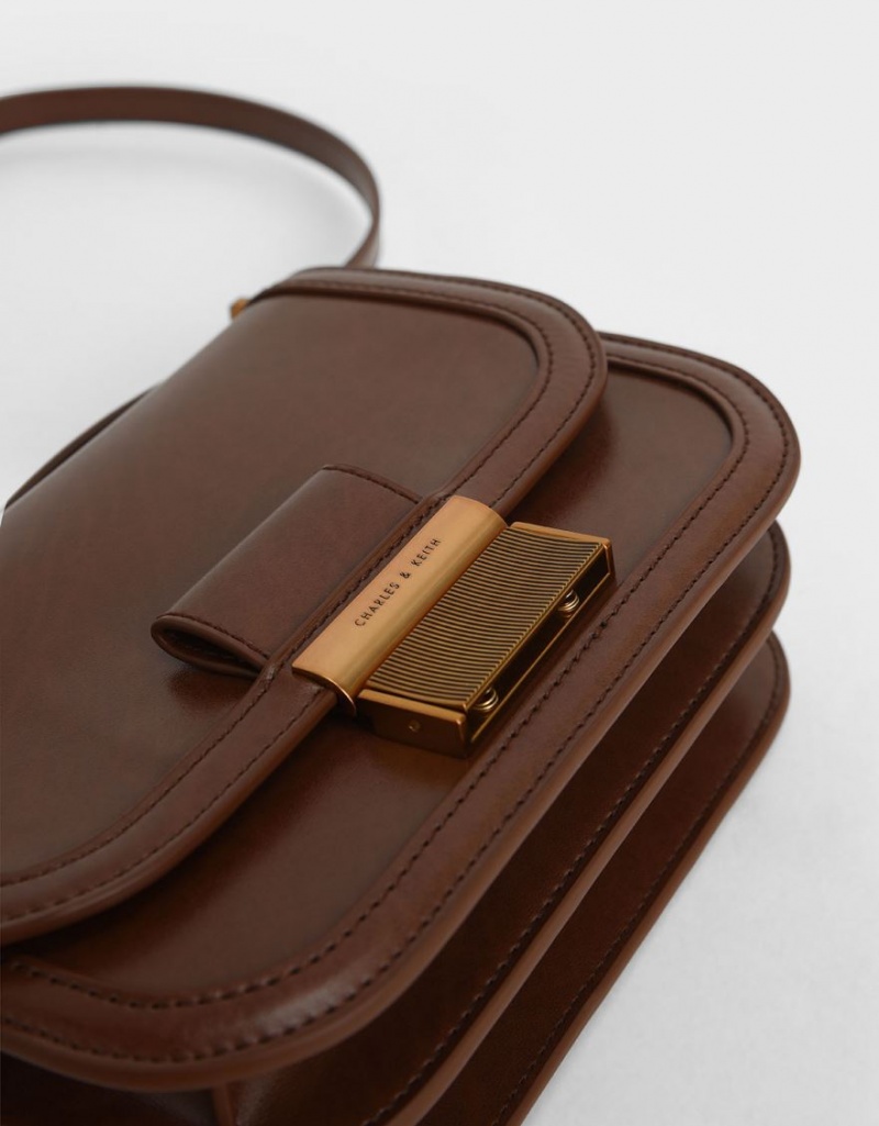 Geanta Crossbody Charles & Keith Charlot Maro Inchis | 203YUIXVW