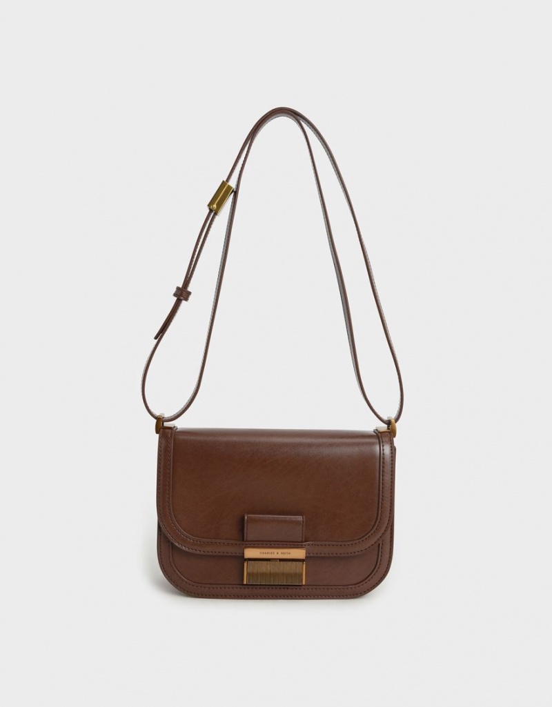 Geanta Crossbody Charles & Keith Charlot Maro Inchis | 203YUIXVW