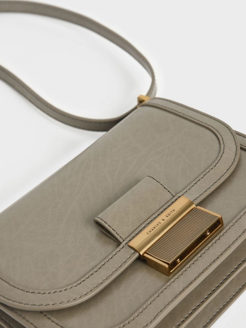 Geanta Crossbody Charles & Keith Charlot Gri | 215PNBITX
