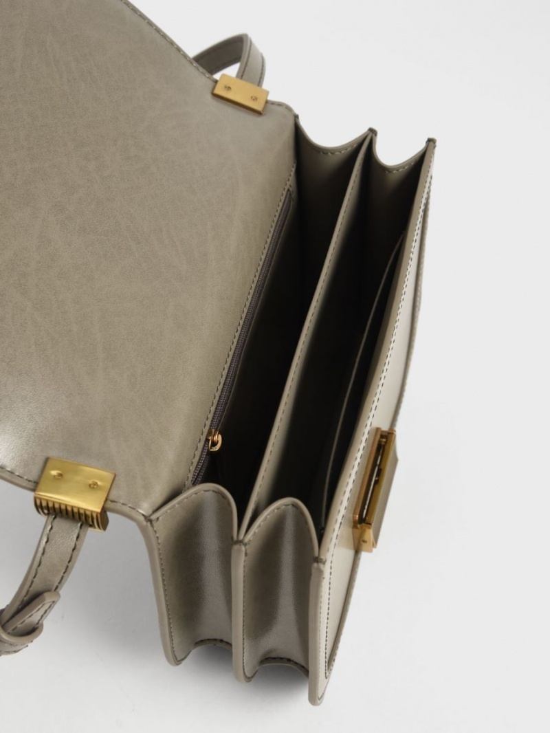 Geanta Crossbody Charles & Keith Charlot Gri | 215PNBITX