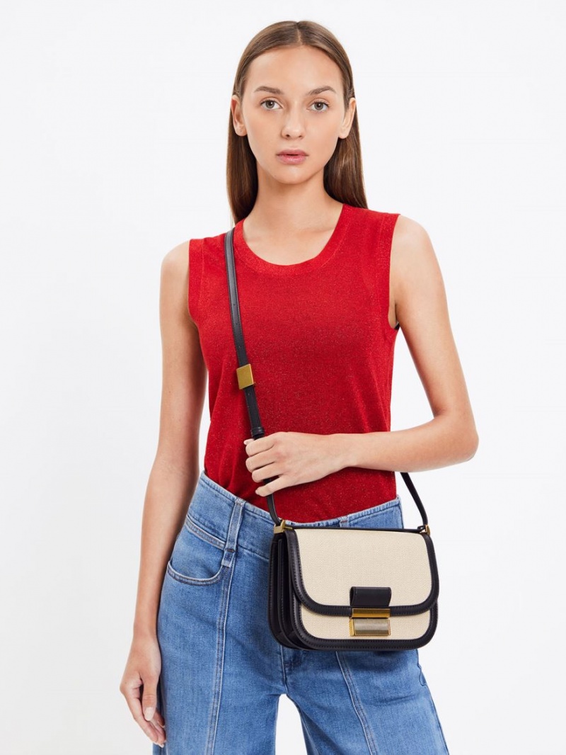 Geanta Crossbody Charles & Keith Charlot Panza Bej | 924SZAKEJ