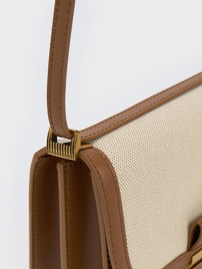 Geanta Crossbody Charles & Keith Charlot Panza Maro | 026WLJYAX