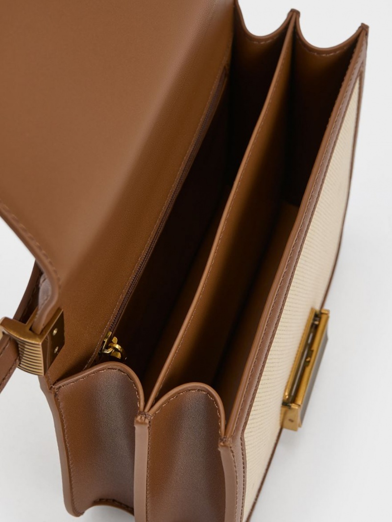 Geanta Crossbody Charles & Keith Charlot Panza Maro | 026WLJYAX