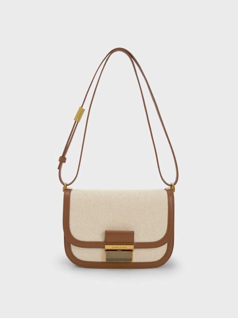 Geanta Crossbody Charles & Keith Charlot Panza Maro | 026WLJYAX