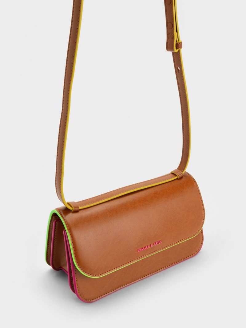 Geanta Crossbody Charles & Keith Clove Maro | 398PTQHFU
